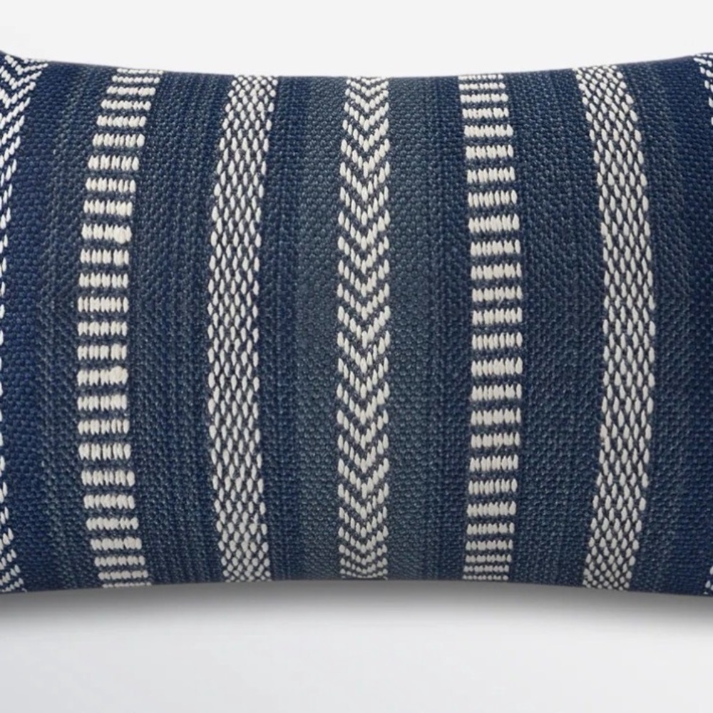 Positano Lumbar Blue indoor/outdoor pillow cover Wayfair 13" x 21"